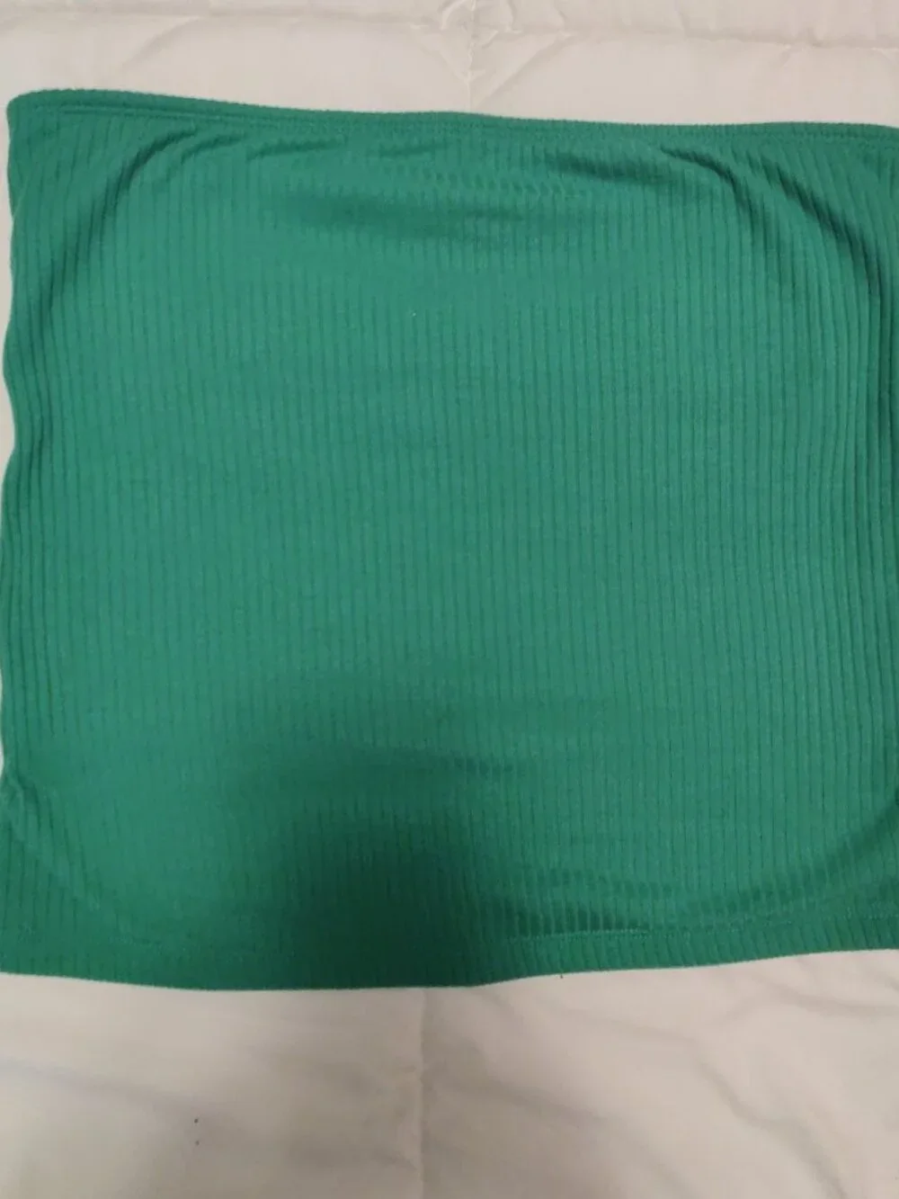 Old Navy Ribbed Emerald Green Tube Tank Top With Built In Bra - Picture 1 of 5